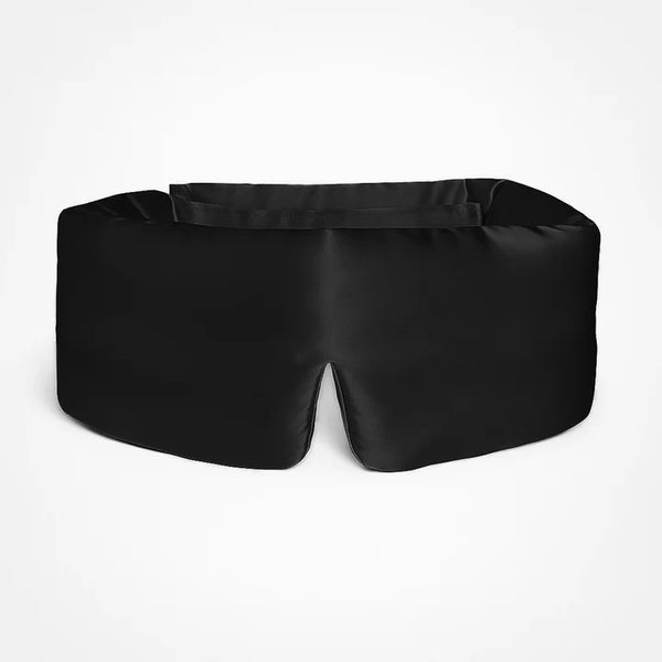 Masque de sommeil en soie 100 % - Noir