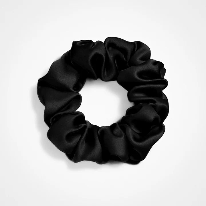 Chouchou en soie original - Noir