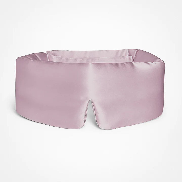 Masque de sommeil en soie 100 % - Rose pâle