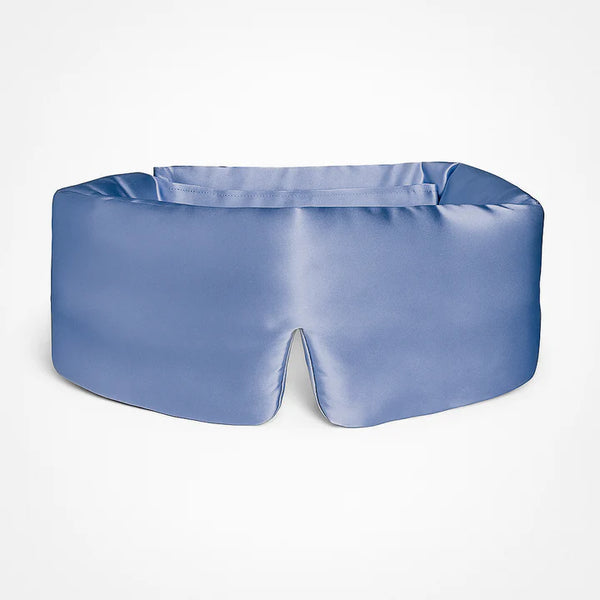 Masque de sommeil en soie 100 % - Bleu