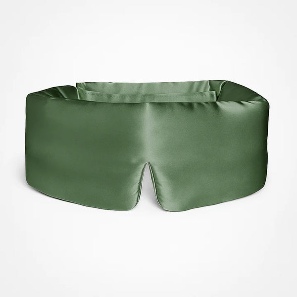 Masque de sommeil en soie 100 % - Vert olive