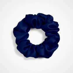 Chouchou en soie original - Bleu marine
