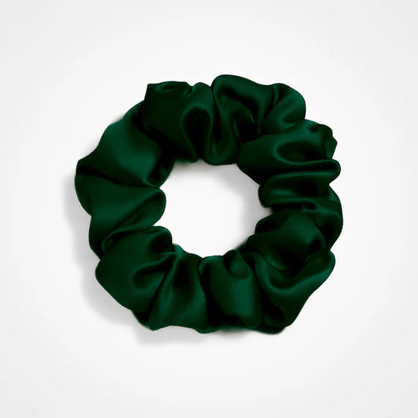 Chouchou en soie original - Vert pois