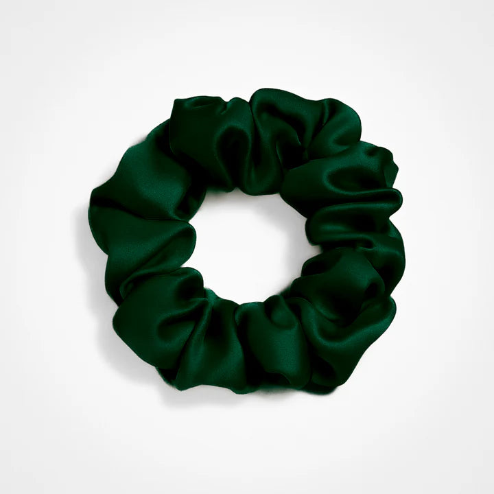 Chouchou en soie original - Vert pois