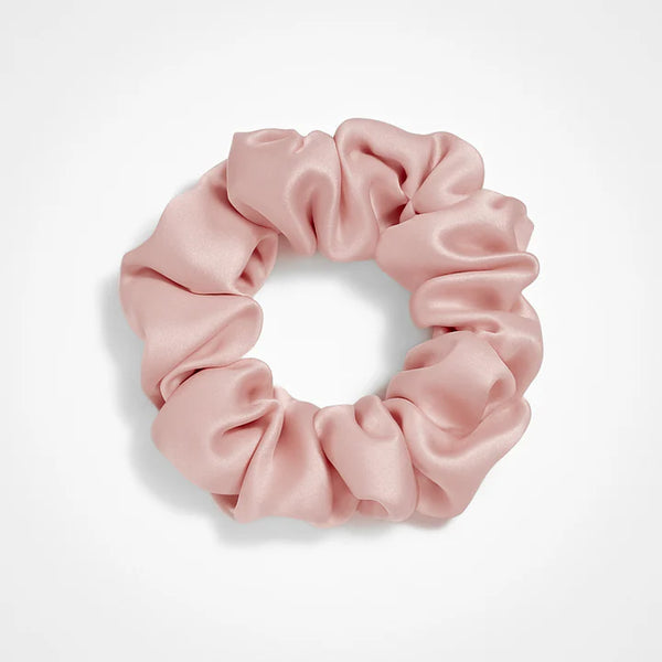 Chouchou en soie original - Rose doré