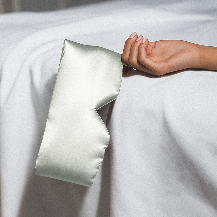 Masque de sommeil en soie 100 % - Ivoire