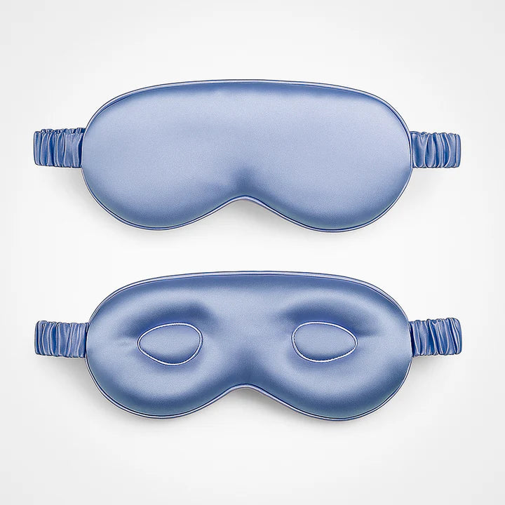 Masque en soie avec protection – Bleu