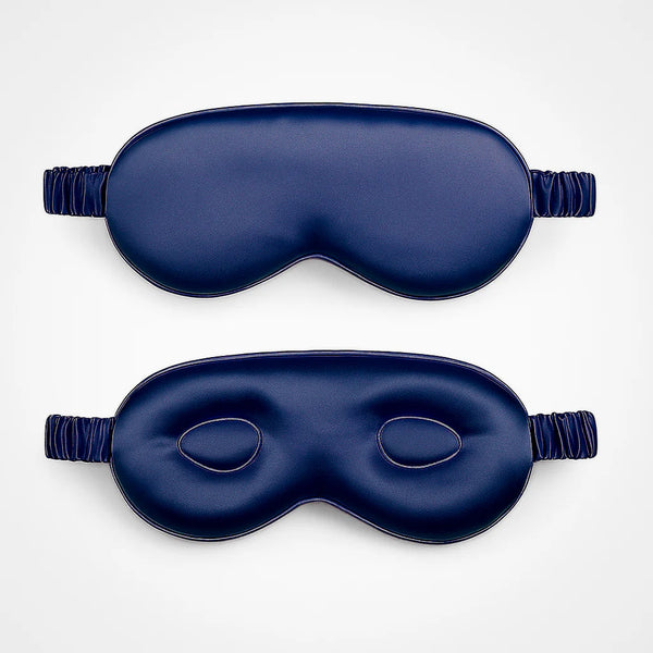 Masque en soie avec protection – Marine