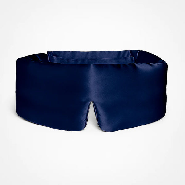 Masque de sommeil en soie 100 % - Bleu marine
