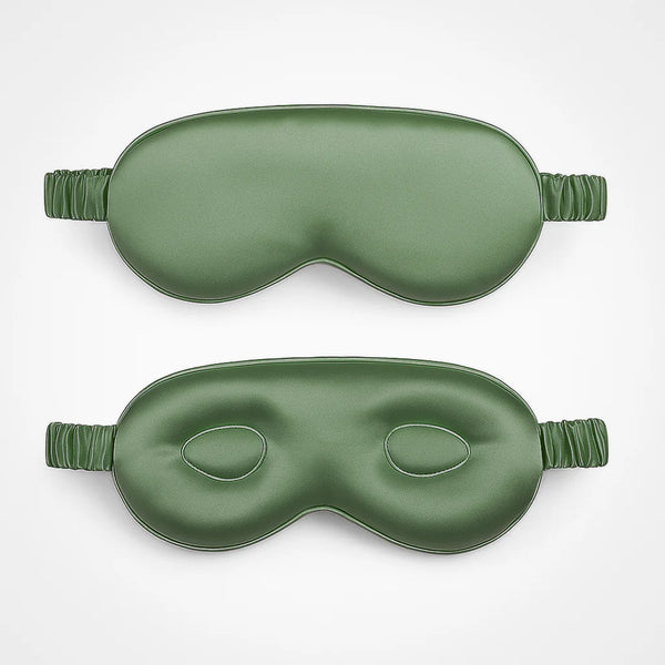 Masque en soie avec protection – Vert olive