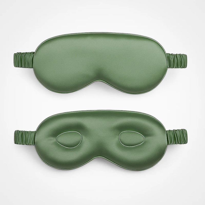 Masque en soie avec protection – Vert olive