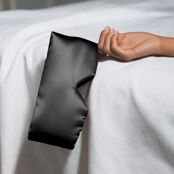 Masque de sommeil en soie 100 % - Gris