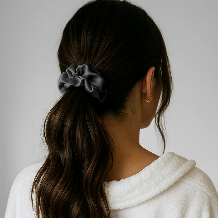 Chouchou en soie original - Gris